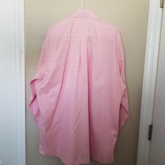Joseph A Bank Traveler Collection Pink Medium Dress Shirt 100% Cotton - Picture 5 of 7